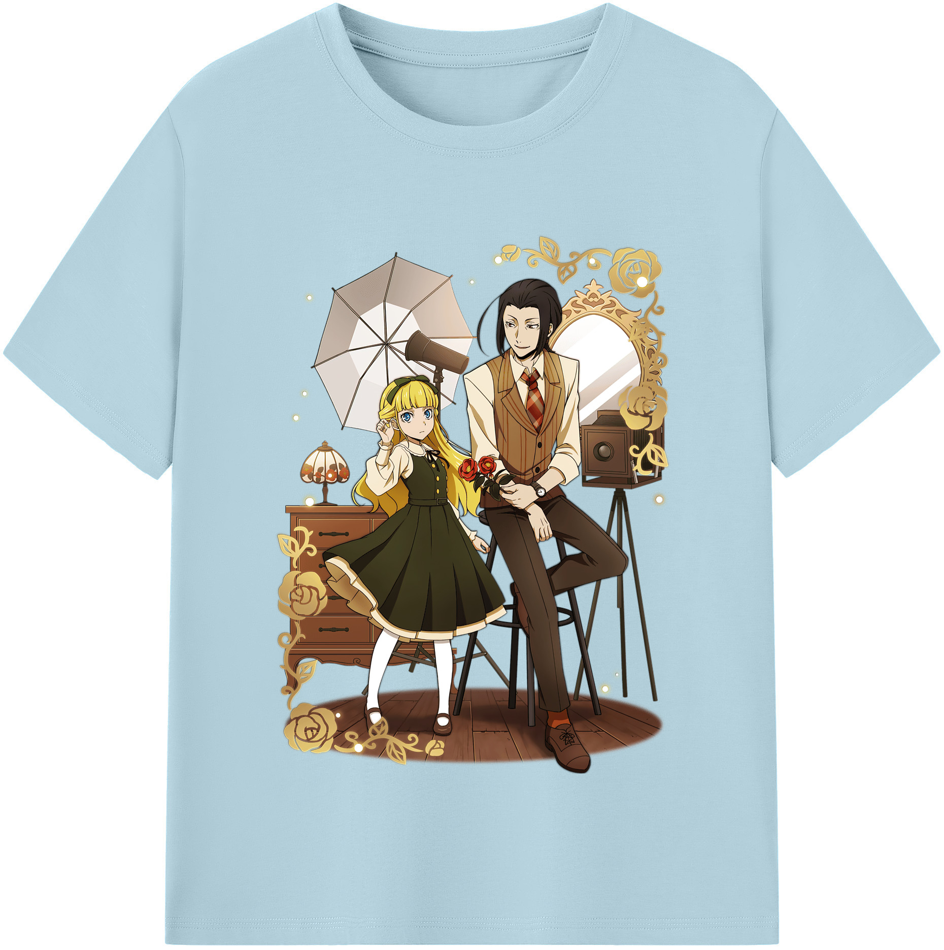 （画像用） 文豪ストレイドッグス Bungo Stray Dogs 綿100％半袖Tシャツ（フロントプリント）